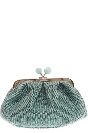 Max Mara Torebki, Kobieta, Niebieski, ONE SIZE, Niebieskie Małe Ciasto z Rafii
