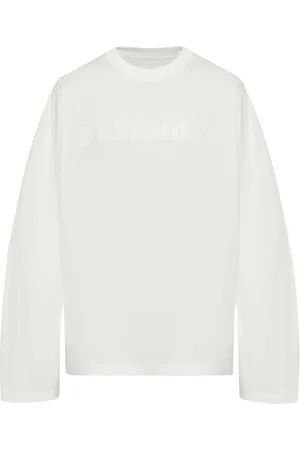 Jil Sander Koszulki, Mężczyzna, Biały, S, Bawełna, Biała koszulka bawełniana z nadrukiem logo