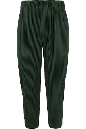 Issey Miyake Spodnie, Mężczyzna, Zielony, S, Poliester, MC August Trousers