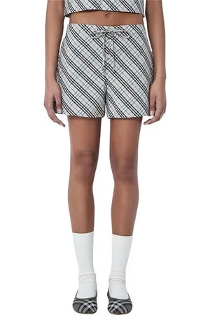 Burberry Szorty, Kobieta, Wielobarwność, S, Szorty z Troczkami w Kratę