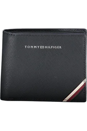 Tommy Hilfiger Akcesoria, Mężczyzna, Niebieski, ONE SIZE, Skóra, Skórzany portfel