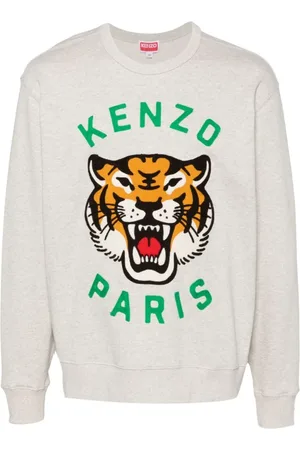 Kenzo Bluzy, Mężczyzna, Szary, L, Bawełna, Szary Sweter