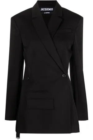 Jacquemus Kurtki, Kobieta, Czarny, S, Wełna, Stylowa marynarka