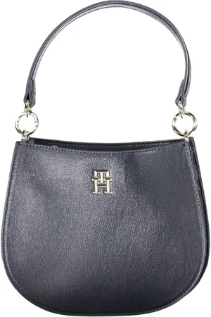 Tommy Hilfiger Torebki, Kobieta, Niebieski, ONE SIZE, Poliester, Niebieska torba na ramię z zamkiem błyskawicznym