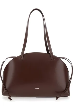 Jil Sander Torebki, Kobieta, brązowy, ONE SIZE, Skóra, Curve Medium Shoulder Bag