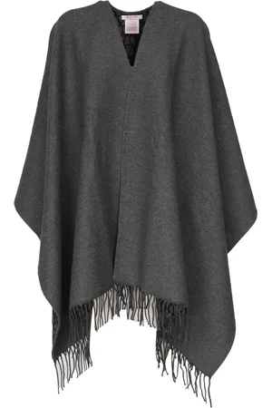 VALENTINO GARAVANI Kurtki, Kobieta, Szary, ONE SIZE, Wełna, Toile Iconographe Capes