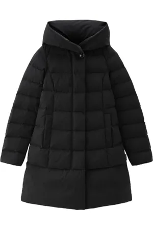Woolrich Płaszcze, Kobieta, Czarny, XS, Poliester, Puffy Prescott Parka