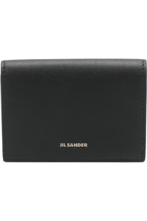 Jil Sander Akcesoria, Mężczyzna, Czarny, ONE SIZE, Skóra, Czarny skórzany portfel z logo