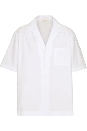 VALENTINO GARAVANI Koszule, Mężczyzna, Biały, XL, Bawełna, Koszula Toile Iconographe