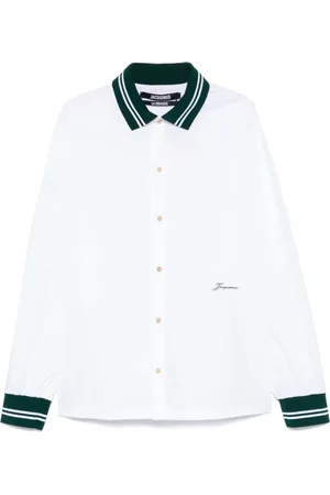 Jacquemus Koszule, Mężczyzna, Biały, S, Bawełna, Koszulka Baseballowa