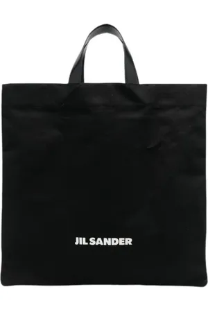Jil Sander Torebki, Mężczyzna, Czarny, ONE SIZE, Torba Tote z nadrukiem logo