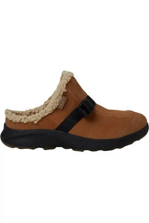 Keen Buty, Kobieta, brązowy, 38 EU, Zamsz, Zamszowe klapki ze skóry z klamrą