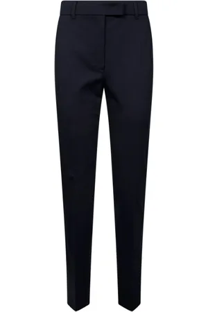 Max Mara Spodnie, Kobieta, Niebieski, L, Wąskie Niebieskie Spodnie Dresowe Milano