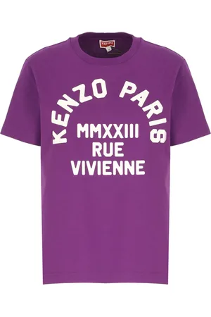 Kenzo Koszulki, Kobieta, Fioletowy, S, Bawełna, Stylowy Fioletowy Bawełniany T-shirt