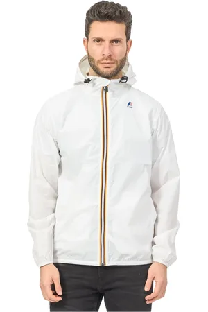 K-Way Kurtki, Mężczyzna, Biały, XL, Nylon, Lekka kurtka z kapturem