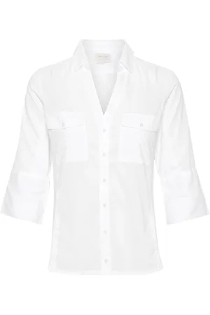 Part Two Bluzki, Kobieta, Biały, M, Bawełna, Cortnia Classic Shirt