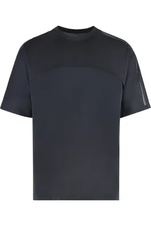 Y-3 Koszulki, Mężczyzna, Czarny, L, Bawełna, Koszulka oversize z siateczkowymi wstawkami