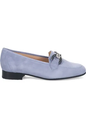 SANGIORGIO Buty, Kobieta, Niebieski, 37 1/2 EU, Zamsz, Niebieskie Mokasyny zamszowe