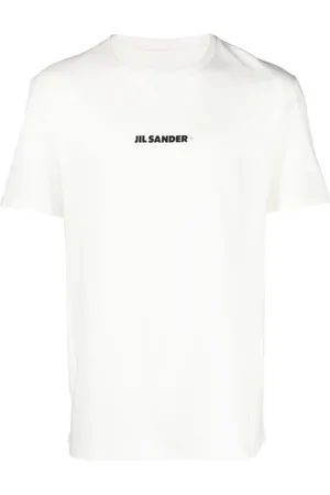 Jil Sander Koszulki, Mężczyzna, Biały, S, Bawełna, Bawełniana koszulka z logo