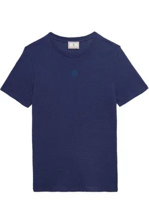 Inès de la Fressange Koszulki, Kobieta, Niebieski, XS, Paul granatowy bawełniany w paski T-shirt