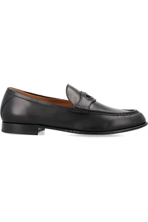 VALENTINO GARAVANI Buty, Mężczyzna, Czarny, 44 EU, Skóra, Zamknięte mokasyny z detalem VLogo