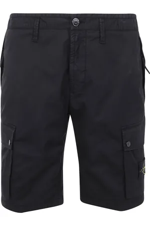 Stone Island Szorty, Mężczyzna, Czarny, W36, Bawełna, Wąskie szorty Bermuda