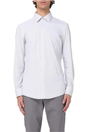 HUGO BOSS Koszule, Mężczyzna, Szary, M, Koszula Slim Fit z kołnierzykiem Kent
