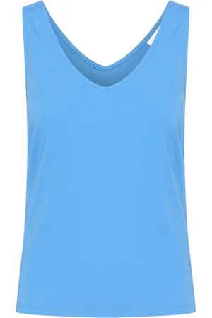 INWEAR Koszulki, Kobieta, Niebieski, L, Prosty Top Marina