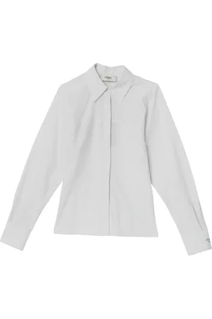 Fendi Bluzki, Kobieta, Biały, 2XS, Koszula z długim rękawem