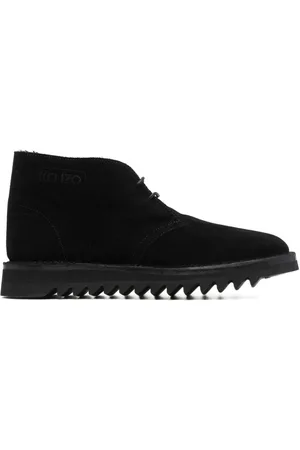 Kenzo Buty, Mężczyzna, Czarny, 44 EU, Skóra, Sznurowane botki do kostki