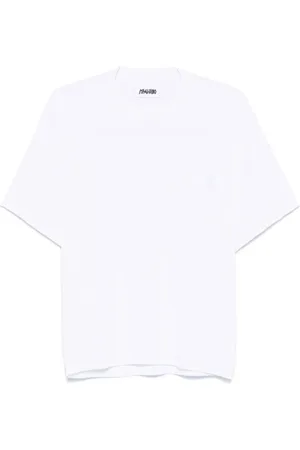 MAGLIANO Koszulki, Mężczyzna, Biały, M, Białe T-shirty z okrągłym dekoltem i haftem