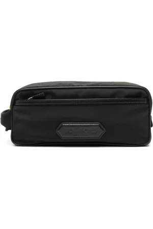 Tom Ford Torebki, Mężczyzna, Czarny, ONE SIZE, Skóra, Kosmetyczka z Logo