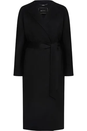 Kiton Płaszcze, Kobieta, Czarny, S, Kaszmir, Elegancki płaszcz z podwójnego kaszmiru