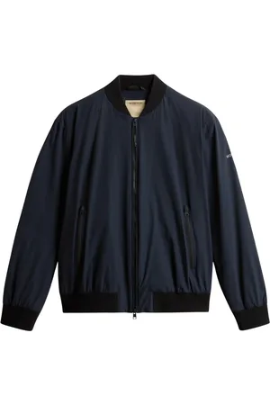 Woolrich Kurtki, Mężczyzna, Niebieski, M, Poliester, Klasyczna kurtka bomberka
