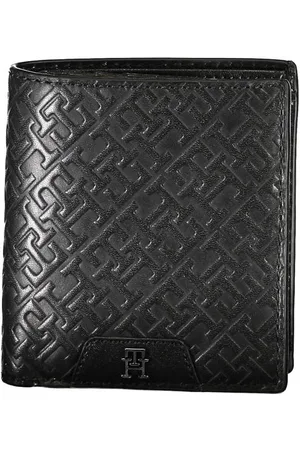 Tommy Hilfiger Akcesoria, Mężczyzna, Czarny, ONE SIZE, Skóra, Elegancki czarny skórzany portfel
