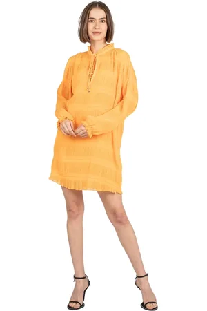 Patrizia Pepe Sukienki, Kobieta, Pomarańczowy, M, Casualowa Sukienka Mini