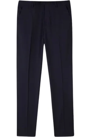 Paul Smith Spodnie, Mężczyzna, Niebieski, W30, Wełna, Granatowe wełniane spodnie tailored