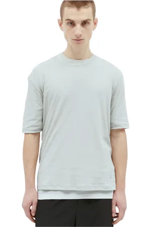 Jil Sander Koszulki, Mężczyzna, Szary, M, Bawełna, Warstwowy T-Shirt