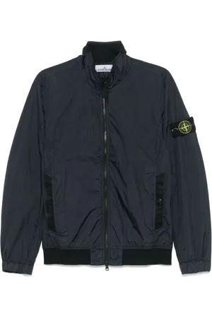 Stone Island Kurtki, Mężczyzna, Niebieski, S, Nylon, Bomberka