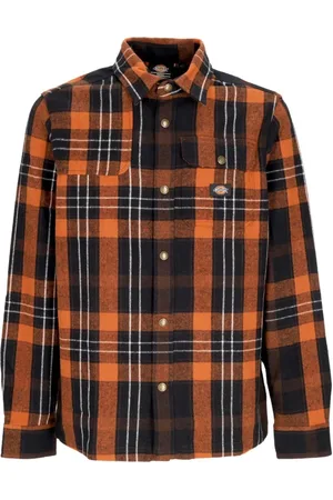 Dickies Koszule, Mężczyzna, Wielobarwność, S, Java Koszula w Kratę z Długim Rękawem