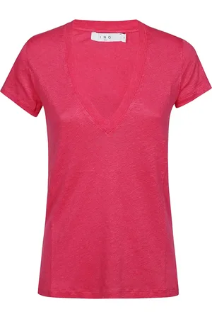 IRO Koszulki, Kobieta, Różowy, S, Len, Rodeo T-Shirt