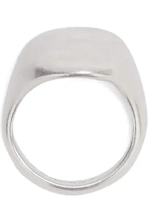 Jil Sander Akcesoria, unisex, Szary, ONE SIZE, Minimalistyczny Srebrny Pierścionek