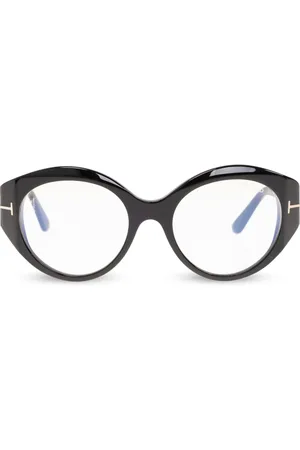 Tom Ford Akcesoria, Kobieta, Czarny, ONE SIZE, Owalne okulary korekcyjne