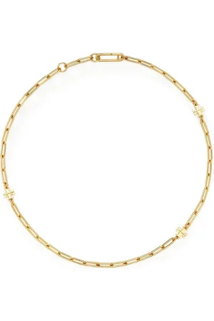 Tory Burch Akcesoria, Kobieta, Żółty, ONE SIZE, Naszyjnik Good Luck Chain