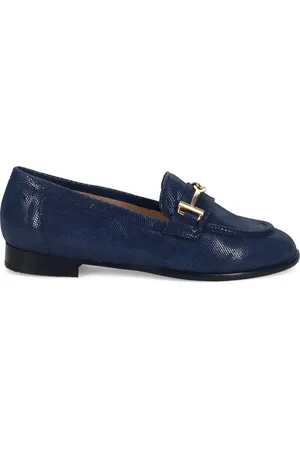 SANGIORGIO Buty, Kobieta, Niebieski, 40 EU, Niebieski Mokasyn z Tejus Print Skóry