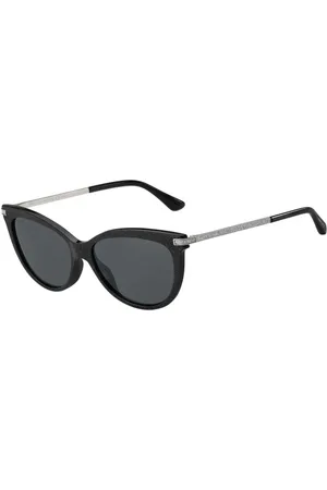 Jimmy Choo Akcesoria, Kobieta, Czarny, ONE SIZE, Czarne okulary przeciwsłoneczne z octanu