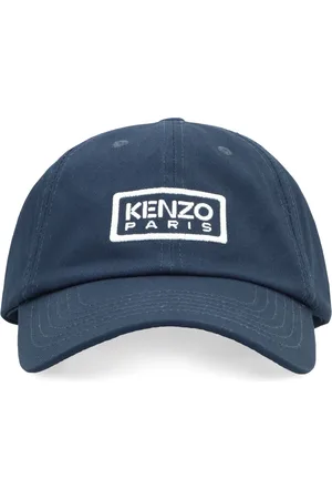 Kenzo Akcesoria, Mężczyzna, Niebieski, ONE SIZE, Bawełna, Bawełniana Czapka