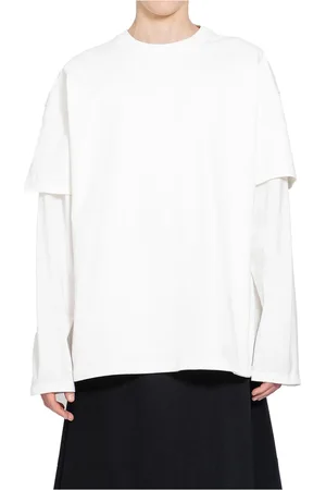 Jil Sander Koszulki, Mężczyzna, Biały, S, Bawełna, Koszulka z okrągłym dekoltem Coconut z nadrukiem logo