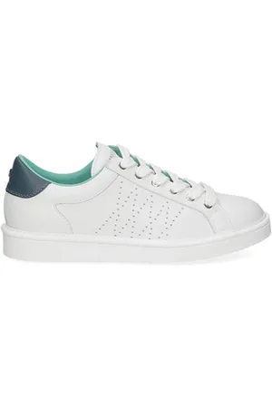 Panchic Buty, Mężczyzna, Biały, 42 EU, Skóra, Skórzane sznurowane sneakersy