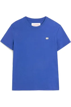 VALENTINO GARAVANI Koszulki, Mężczyzna, Niebieski, M, Bawełna, Casualowy bawełniany T-shirt